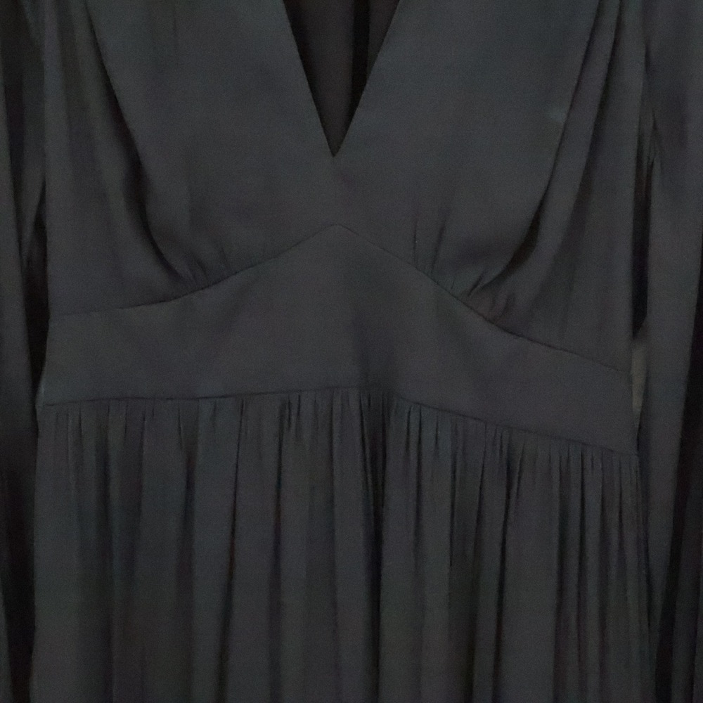 Banana Republic Long Sleeve Tiered Midi Dress Womens Minimalist Size M Tall - Picture 9 of 12